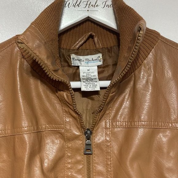 Maternity Faux Leather Vintage Full Zip Jacket Medium - Picture 12 of 15